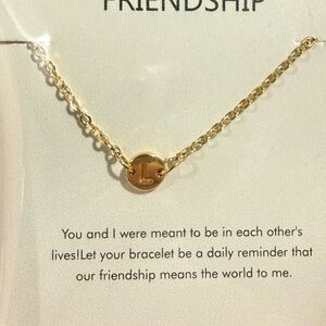 Gold L Intial Bracelet